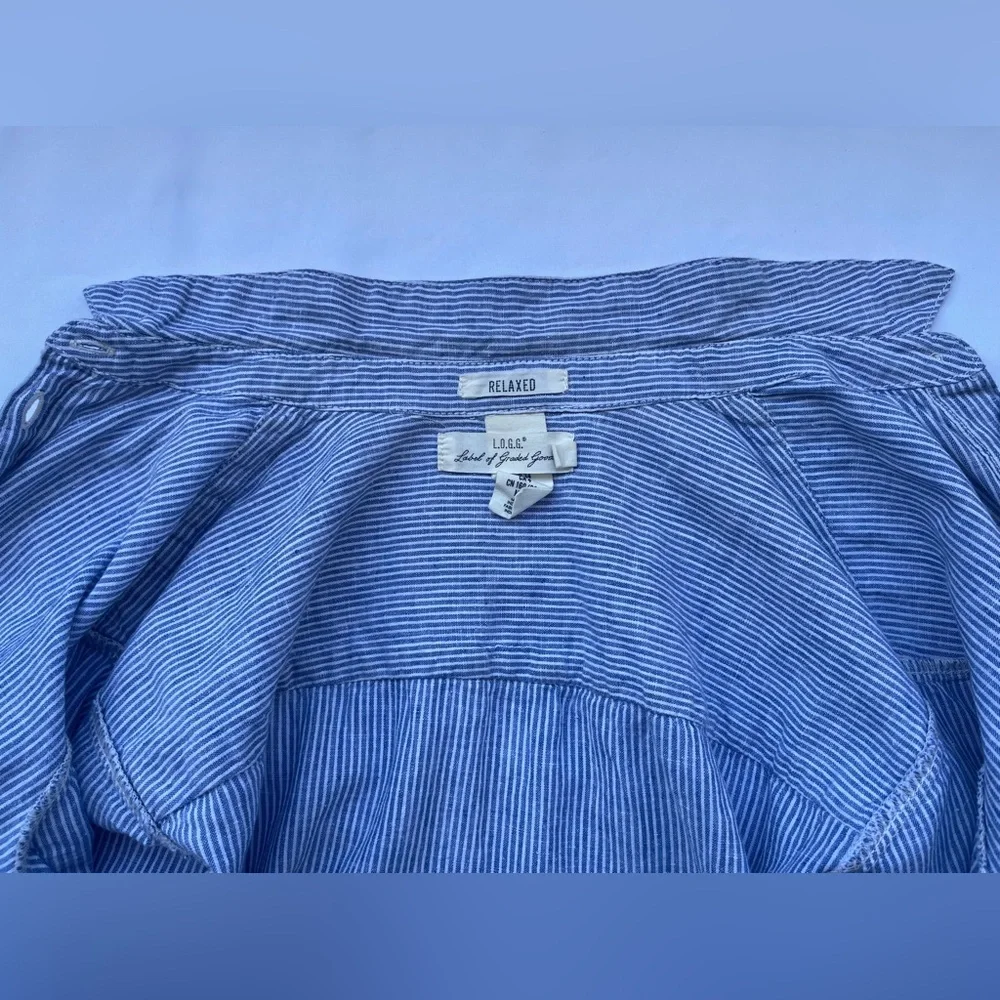 H&M | Striped Linen Blend Shirt - Picture 11 of 16